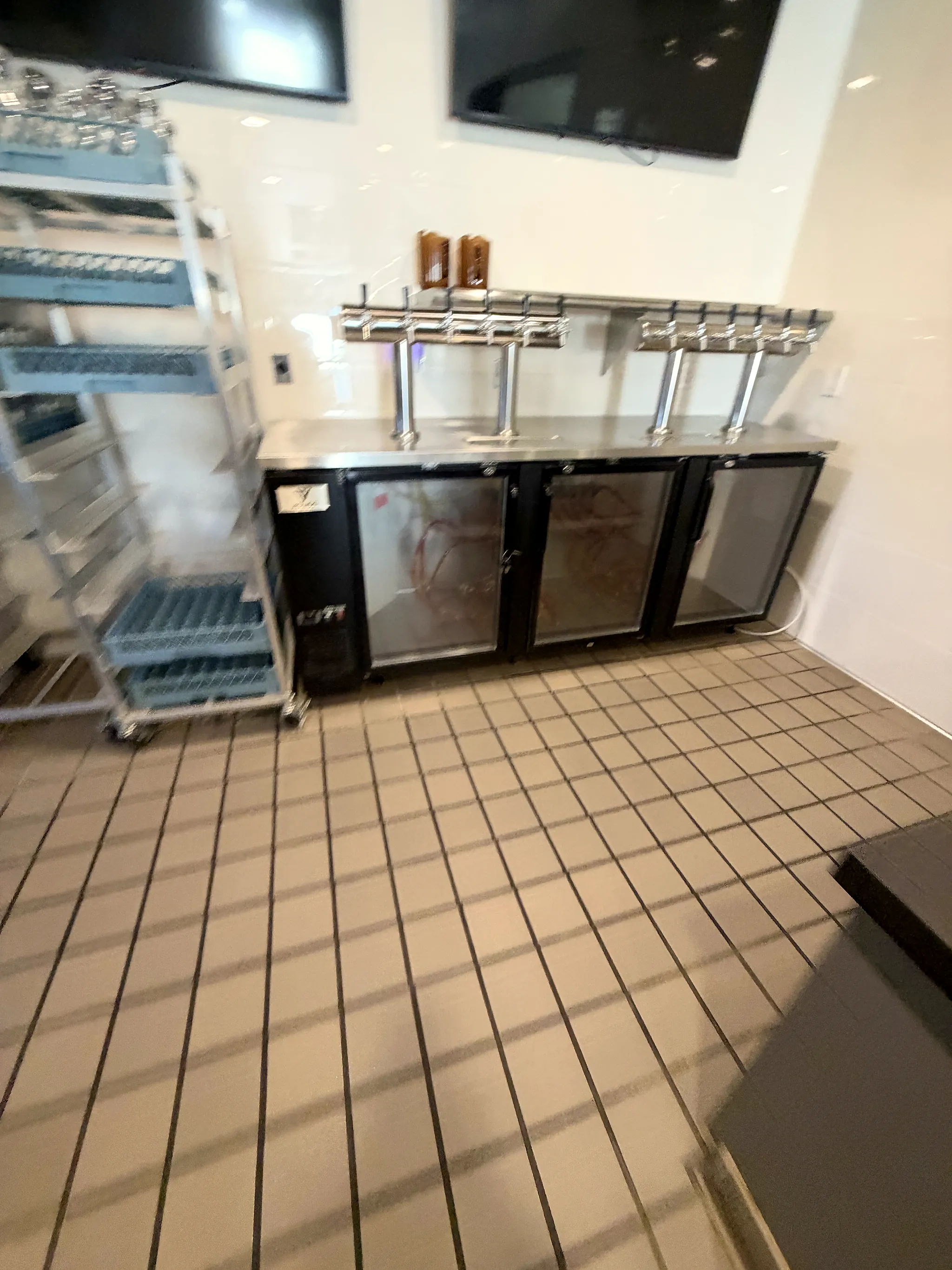 Draft beer taps and back-bar refrigeration